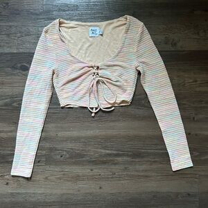 Princess Polly Multicolor Striped Crop Top